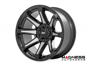 Custom Wheel 81 Series Wheel - One-Piece - Semi Gloss Black w/ Machined Spokes | 20x9 | 5x5.5 | 0mm - Rough Country